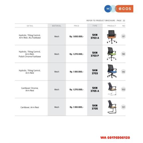 Kursi Kantor Chairman Ecos SKM 3703 A SKM 3703 Р SKM 3703 SKM 3705 A SKM 3705
