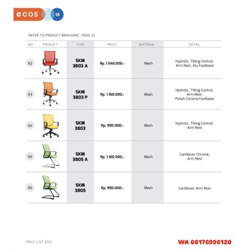 Kursi Kantor Chairman Ecos SKM 3803 A SKM 3803 Р SKM 3803 SKM 3805 A SKM 3805