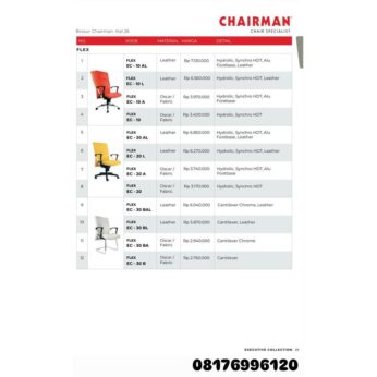Kursi Kantor Chairman FLEX EC 10 AL 10 L 10 A 10 20 AL 20 L 20 A 20 30 BAL 30 BL 30 BA 30 B