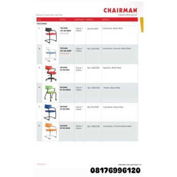 Kursi Kantor Chairman TECHNO 02 DXH 02 WXP 02 EXM 02 MXHJ 02 DXB 02 WXO