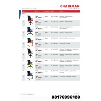 Kursi Kantor Chairman VILO TS 08701 A 08701 08703 A 08703 08705 A 08705 08801 A 08801 08803 A 08803 08805 A 08805