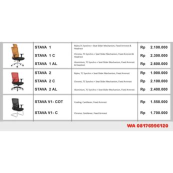 Kursi Kantor Donati STAVA 1 C AL, 2 C AL, V1 – COT, V1- C