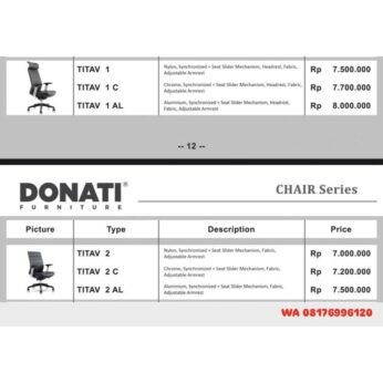 Kursi Kantor Donati TITAV 1 C AL, 2 C AL