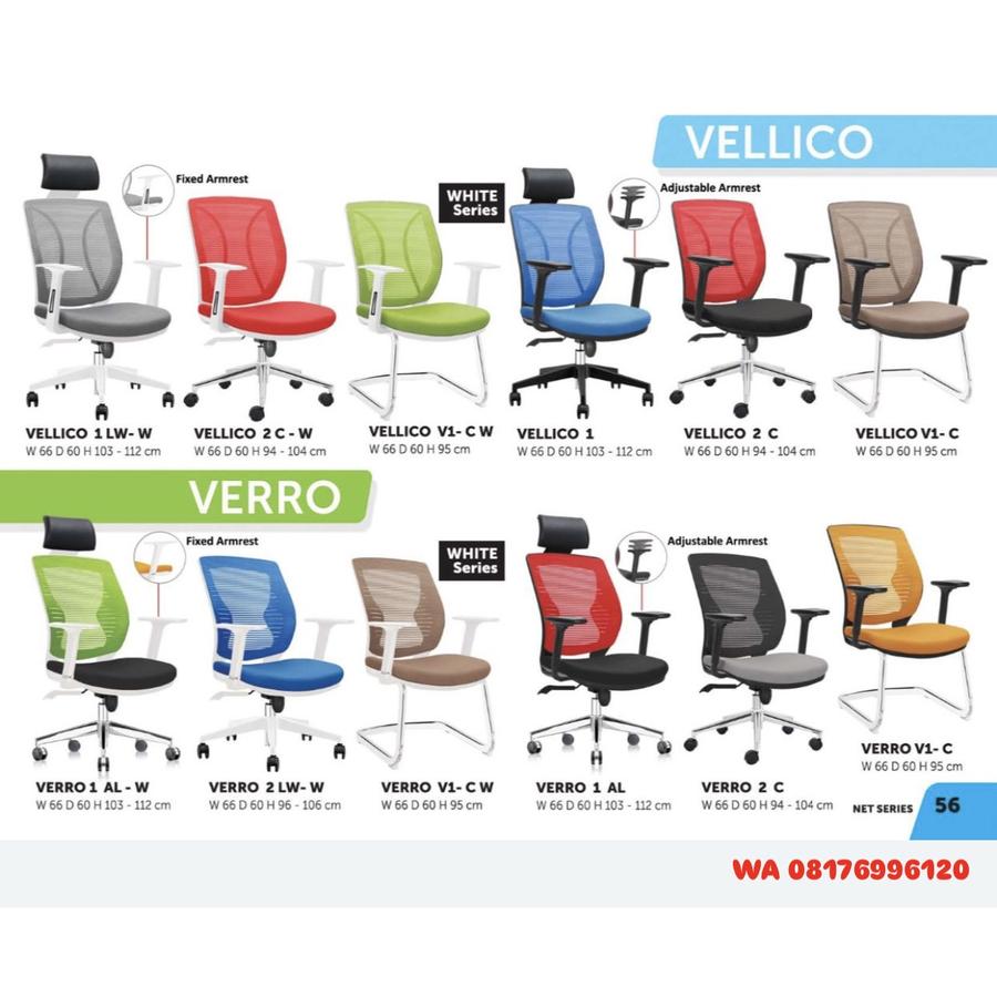 Kursi Kantor Donati VELLICO & VERRO 1 2 AL C LW- W C - W V1- C V1- C W AL - W