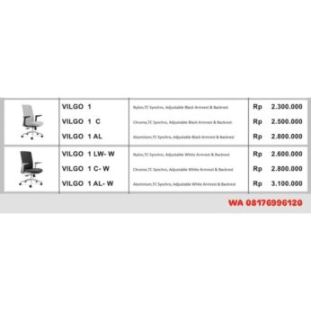 Kursi Kantor Donati VILGO 1 C AL, LW- W, C- W, AL- W