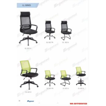 Kursi Kantor Ergotec GL 943 TR GL 843 PR GL 843 X GL 843 K GL 952 X-A GL 952 X-B GL 852 X-A GL 852 X-B