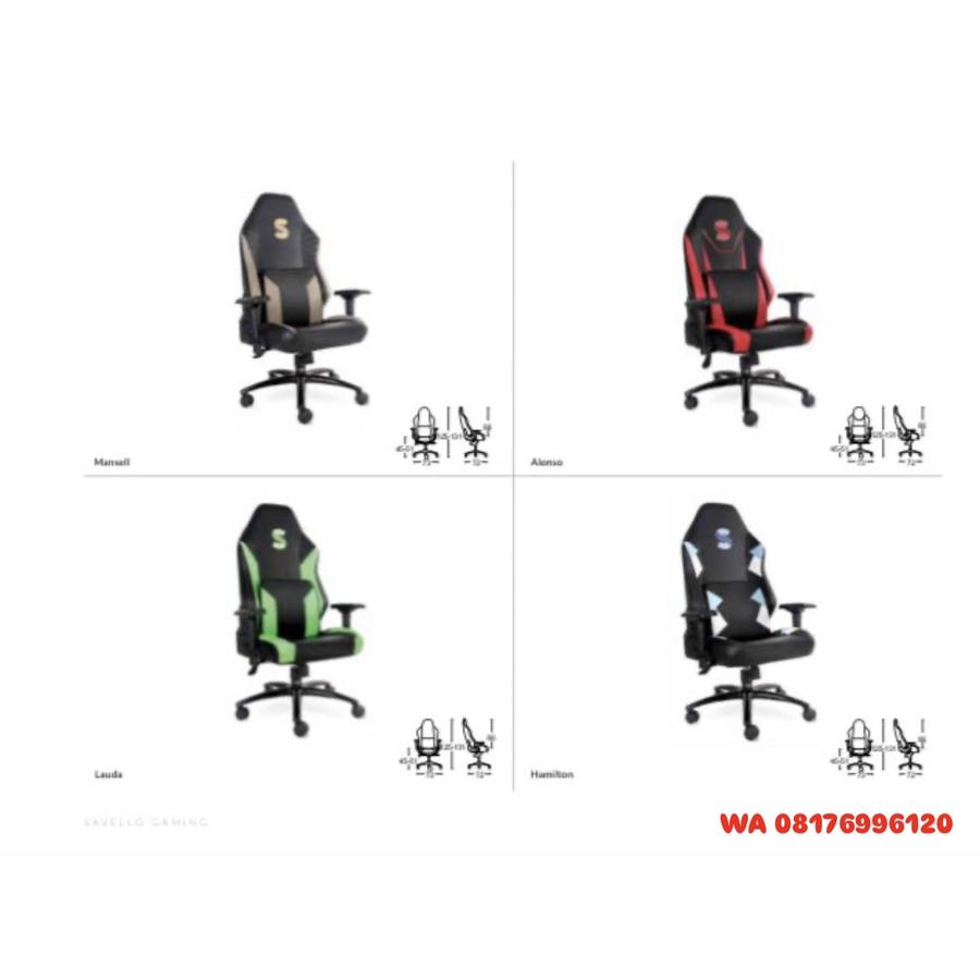 Kursi Kantor Savello Gaming Hamilton, Lauda, Alonso, Mansell