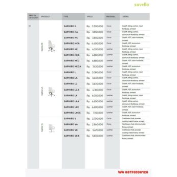 Kursi Kantor Savello SAPHIRE H HA HC HCA HK HKA HKC HKCA L LA LC LCA LK LKA LKC LKCA V VA VK VKA