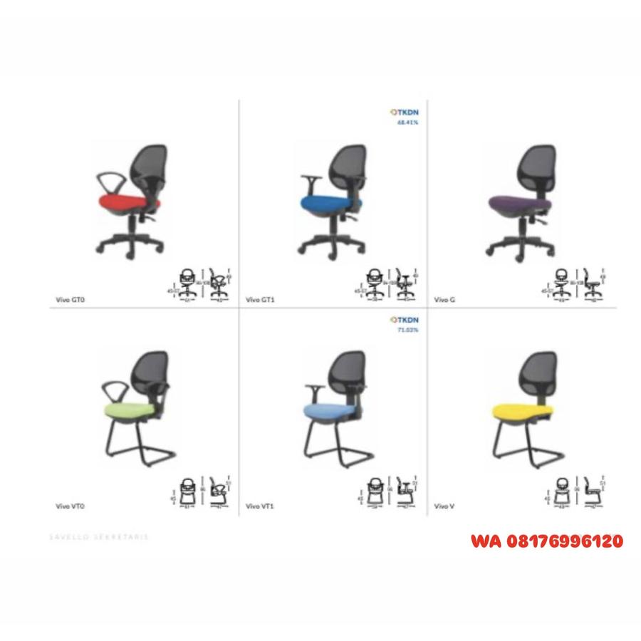 Kursi Kantor Savello Sekretaris Vivo GT0 VT0 GT1 VT1 G V