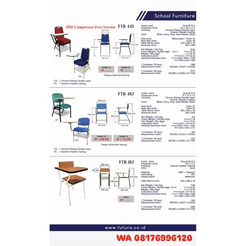 Kursi Sekolah Futura FTR 445 FRAME CH FRAME PC FTR 467 FRAME CH FRAME PC FTR 167