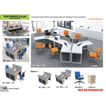 Penyekat Meja Kantor Donati DO . W25.1.2P 4P 6P