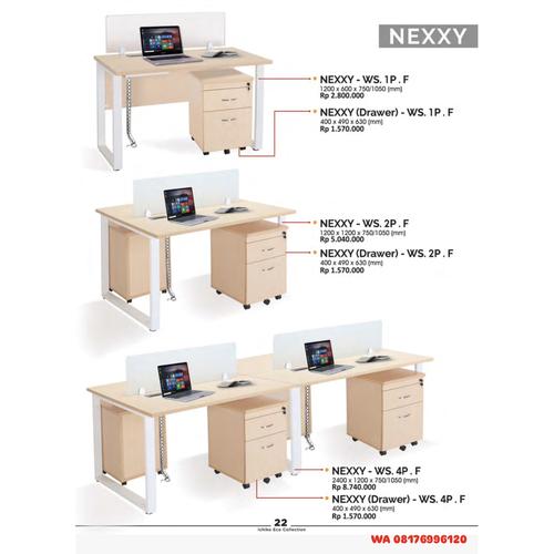 Penyekat Meja Kantor Ichiko Eco NEXXY - WS. 1P. F NEXXY (Drawer) - WS. 1P. F NEXXY - WS. 2P.F NEXXY (Drawer) - WS. 2P. F NEXXY - WS. 4P. F NEXXY (Drawer) - WS. 4P. F
