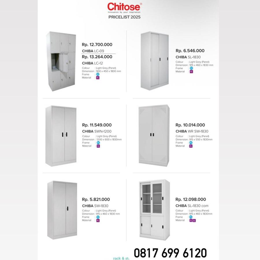 Rak Kantor Chitose CHIBA LC-09 CHIBA LC-12 CHIBA SL-1830 CHIBA SWN-1200 CHIBA WR SW-1830 CHIBA SW-1830 CHIBA SL-1830 com
