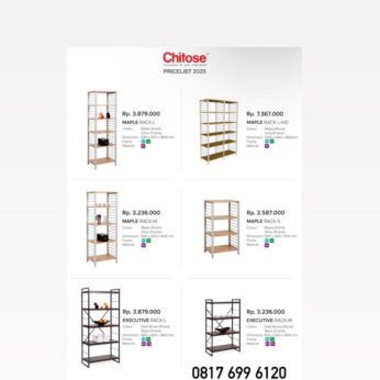Rak Kantor Chitose MAPLE RACK-L MAPLE RACK L-HD MAPLE RACK-M MAPLE RACK-S EXECUTIVE RACK-L EXECUTIVE RACK-M