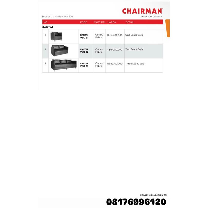 Sofa Kantor Chairman XANTAI VEO 31 VEO 32 VEO 33