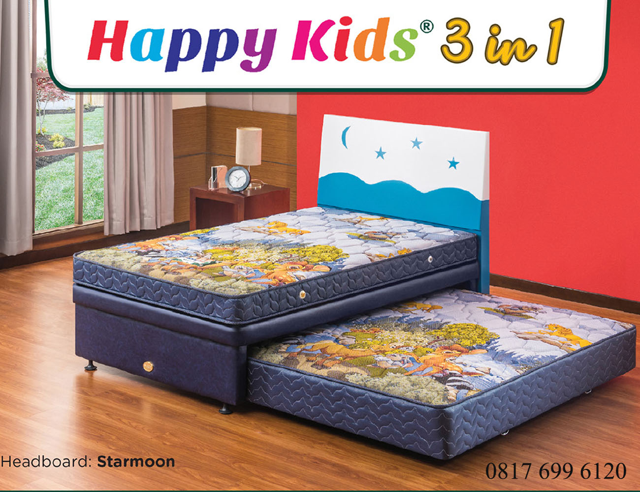 Springbed Guhdo 3 in 1 Happy Kids Starmoon
