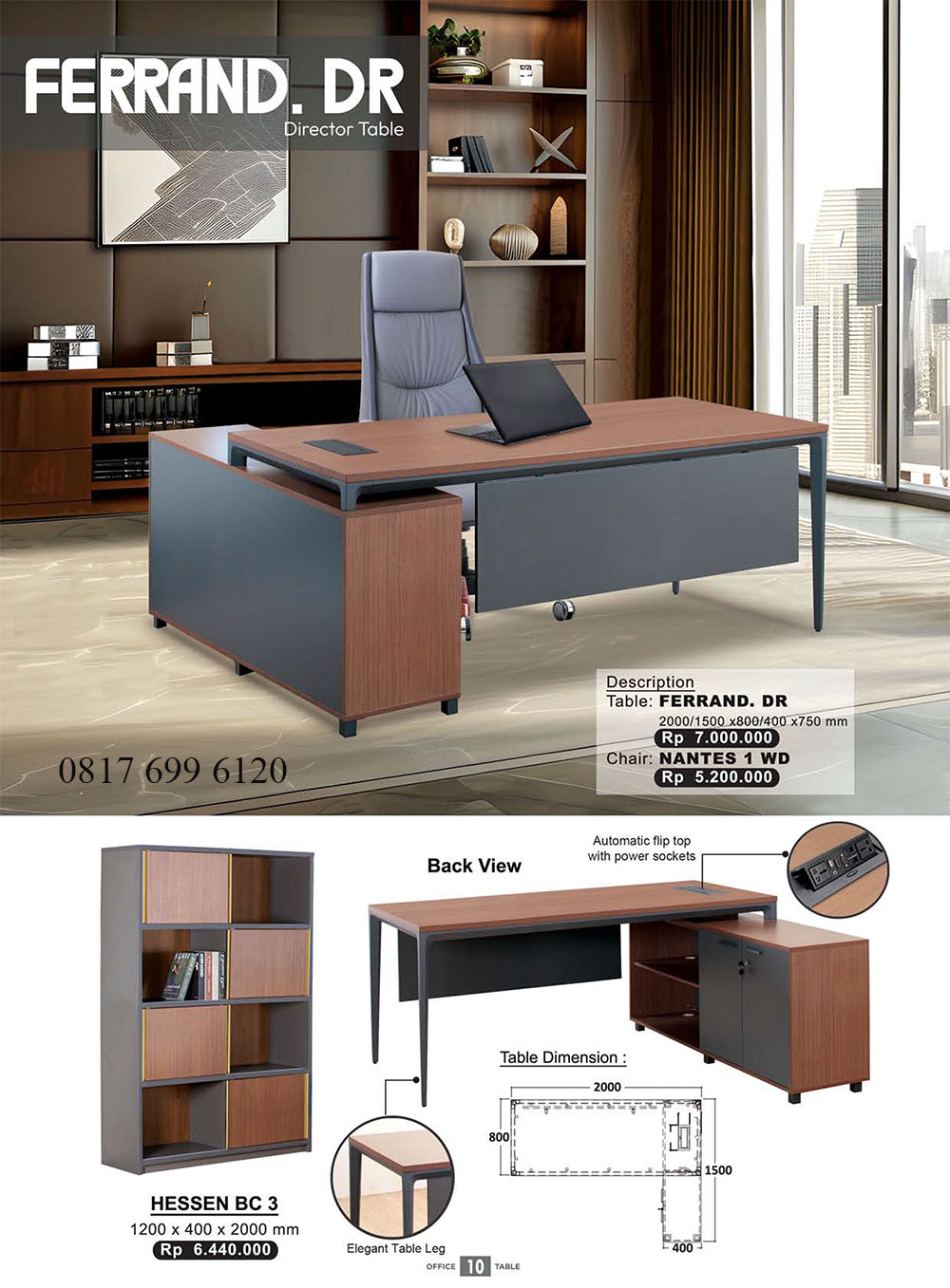 Meja Kursi Direktur Donati Ultimate Ferrand.DR