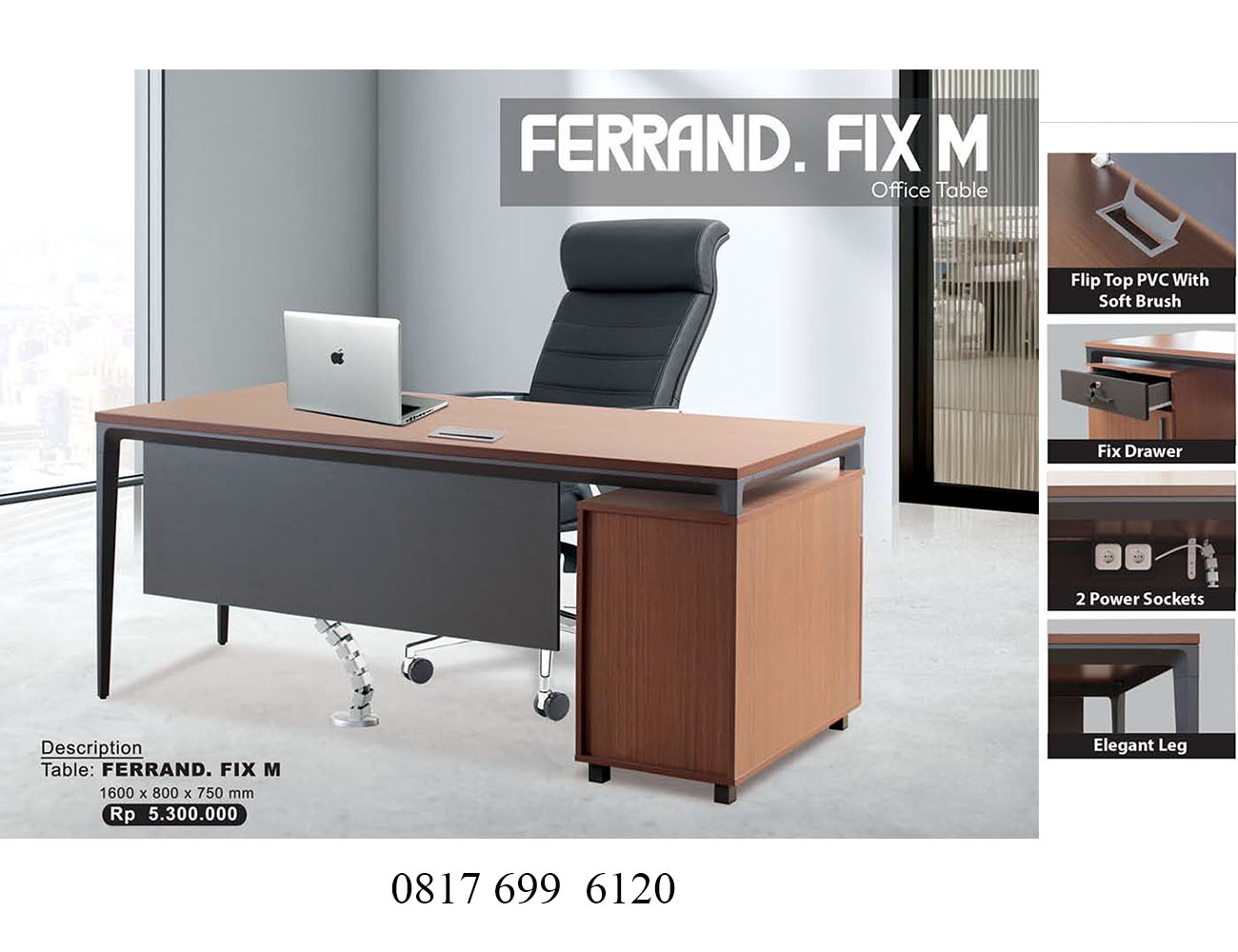 Meja Kantor Donati Ultimate Ferrand.Fix M