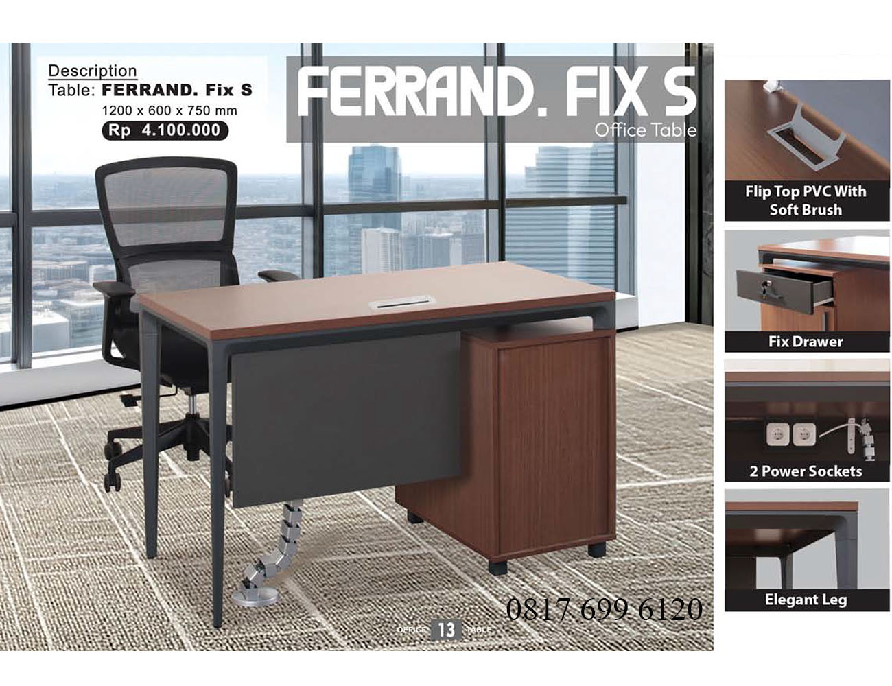 Meja Kantor Donati Ultimate Ferrand.Fix S