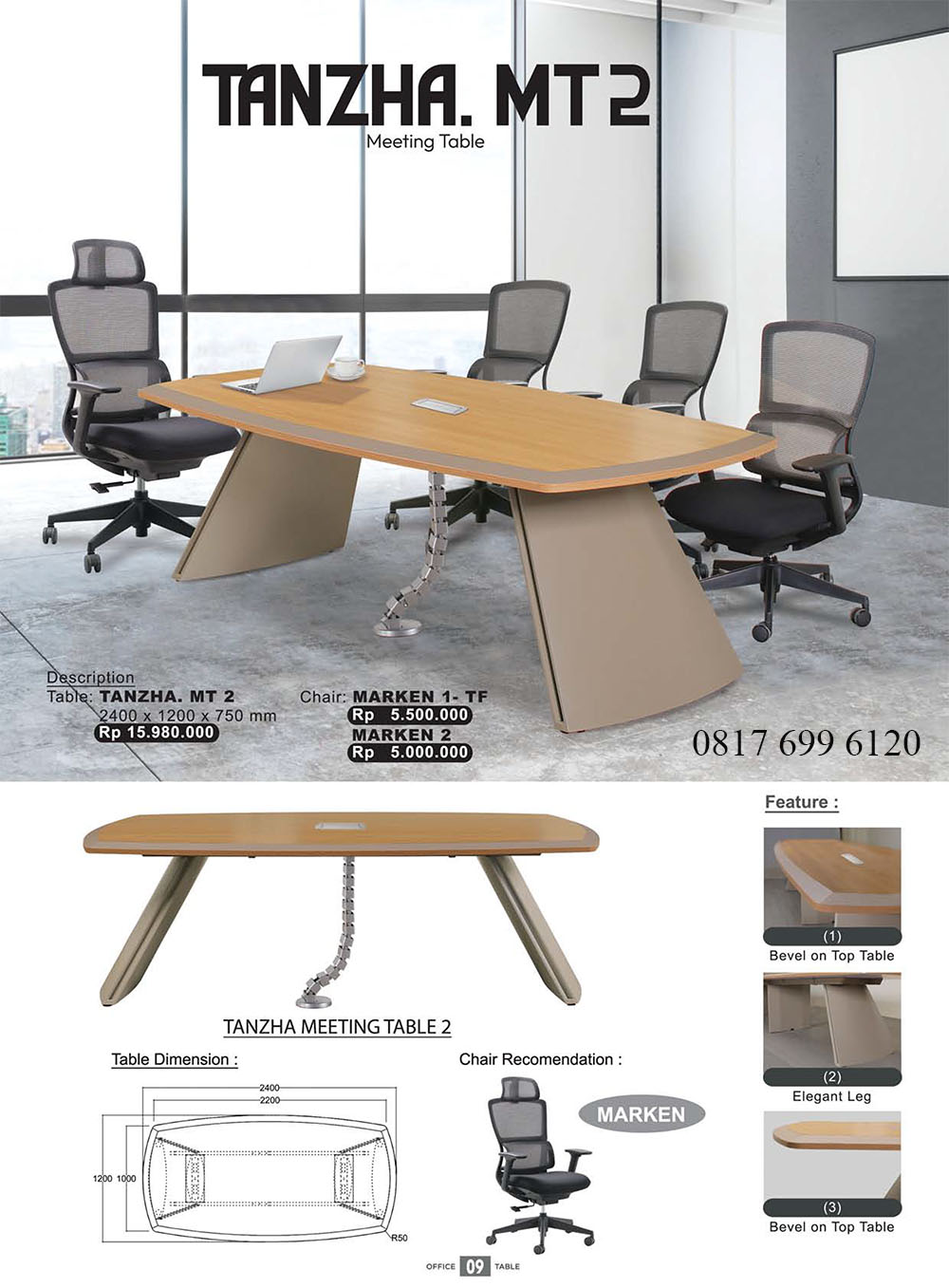 Meja Kursi Meeting Donati Ultimate Tanzha.MT2